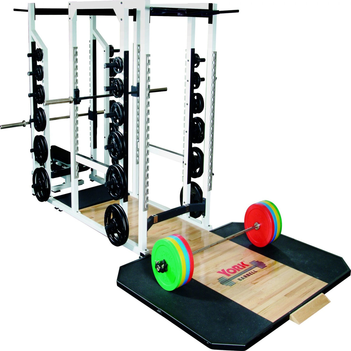 St Racks York Barbell ST Triple Combo Rack in White — Bio Wellness Collection