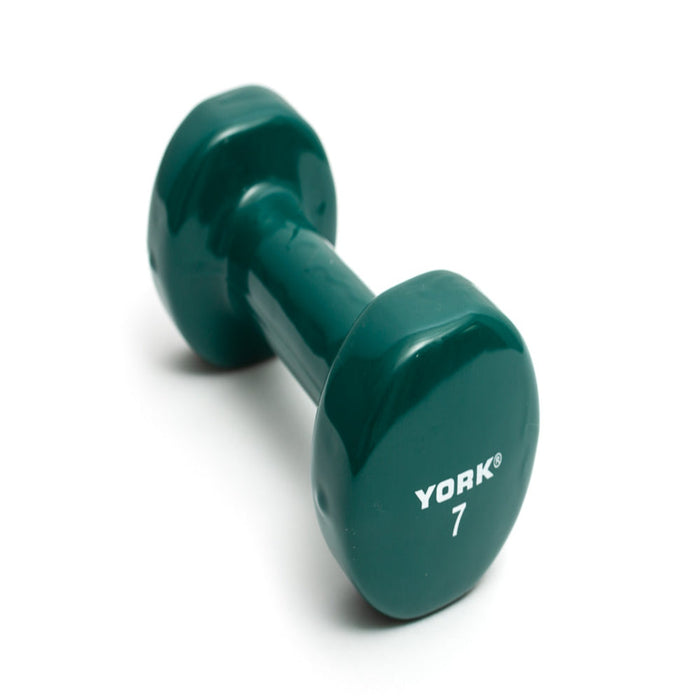 York Barbell 7 lb Dark Green Vinyl Fitbell by York Barbell