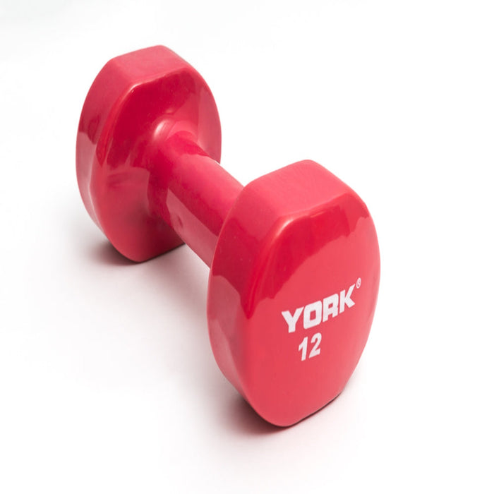 York Barbell 12 lb Vinyl Fitbell by York Barbell