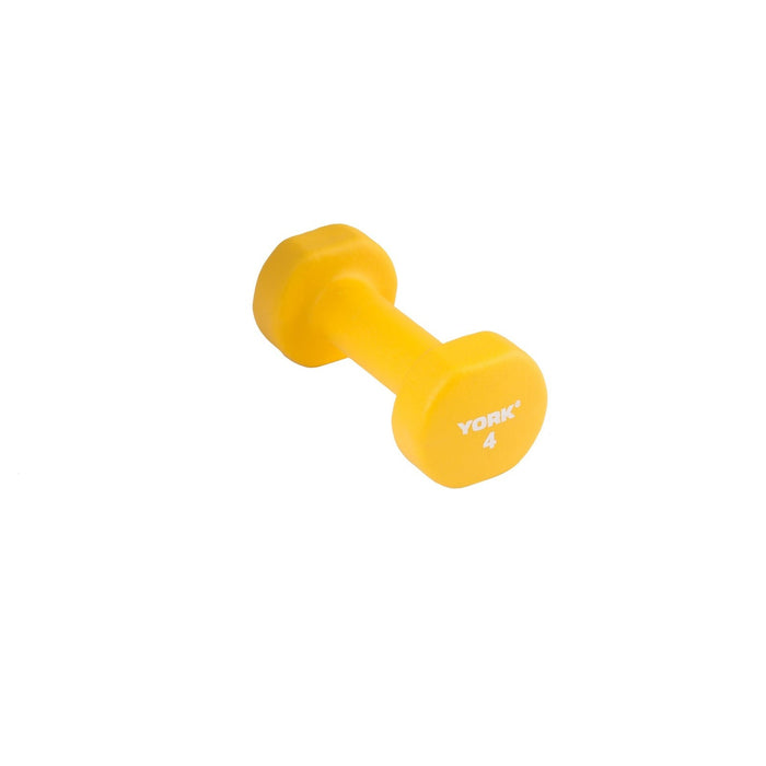 York Barbell 4 lb. Neoprene Fitbell - Yellow