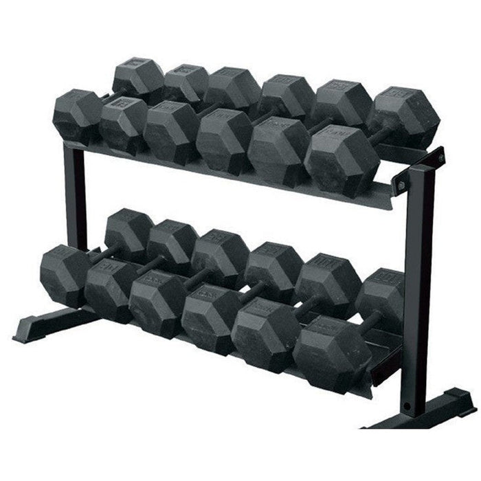 York Barbell 2-Tier Pro-Hex Rack - Black