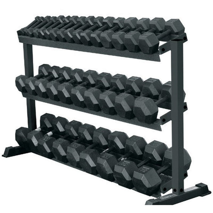 York Barbell 3-Tier Pro-Hex Rack - Black