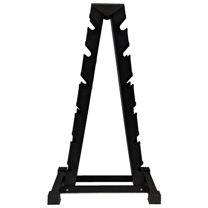 York Barbell 2 Sided A-Frame Dumbbell Rack - Black   Accommodates Rubber Hex or Chrome  (Any 6 prs. 2.5 - 30)