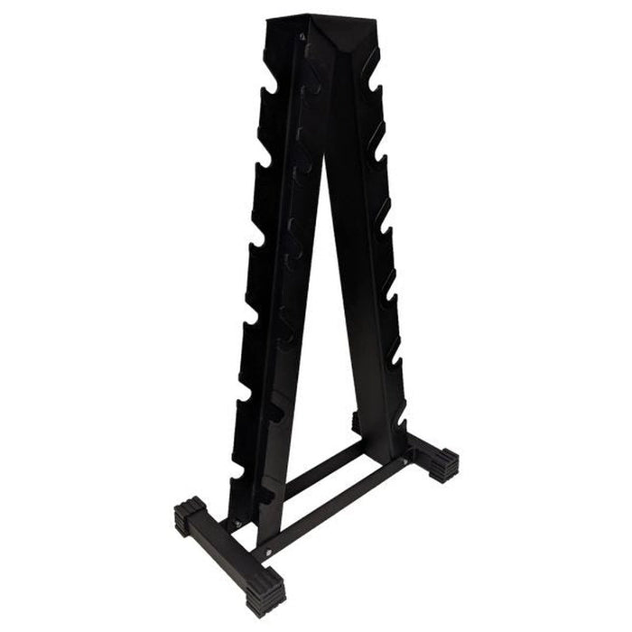 York Barbell 2 Sided A-Frame Dumbbell Rack - Black   Accommodates Rubber Hex or Chrome  (Any 6 prs. 2.5 - 30)