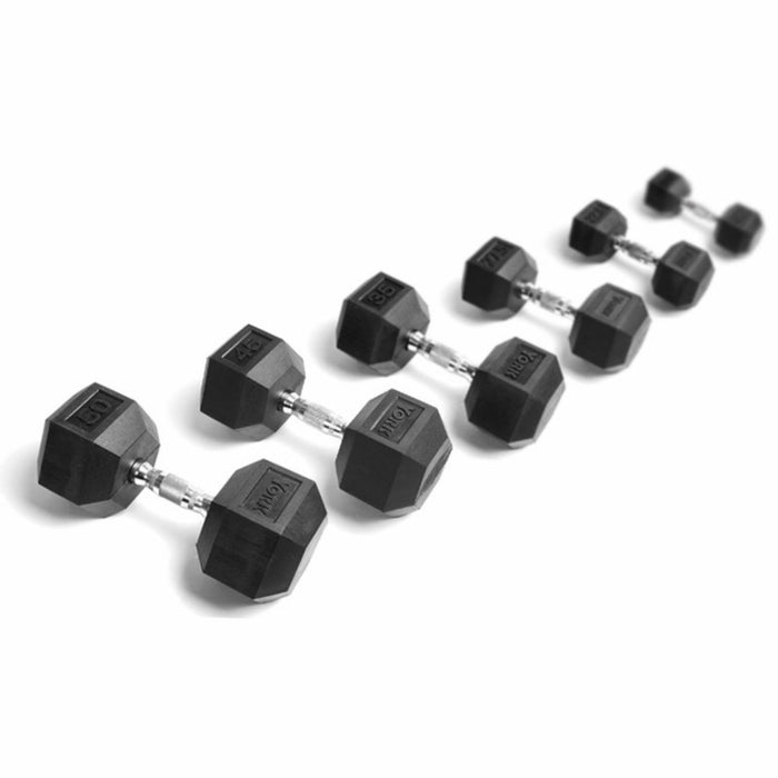 York Barbell's Rubber-Coated Dumbbell Ensemble