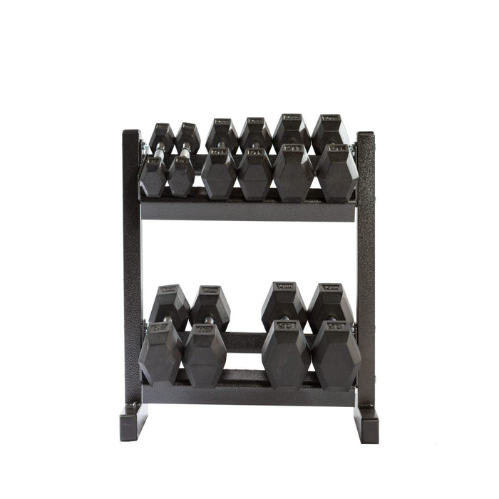 York Barbell The Mini 2-Tier Dumbbell Display